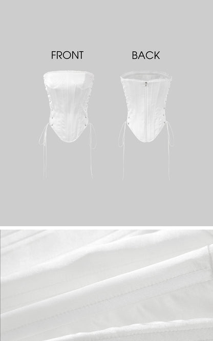 Satin Corset Top with Gloss Finish