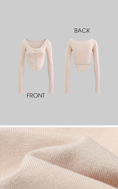Pink Long-Sleeve Top & Mermaid Skirt Set