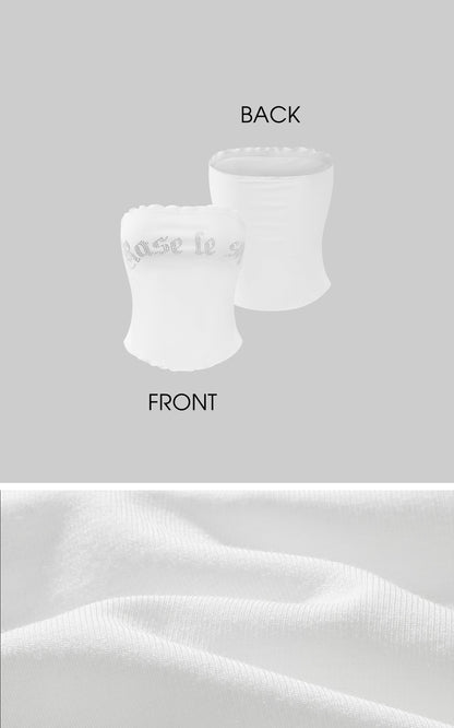 Rhinestone Logo Tube Top