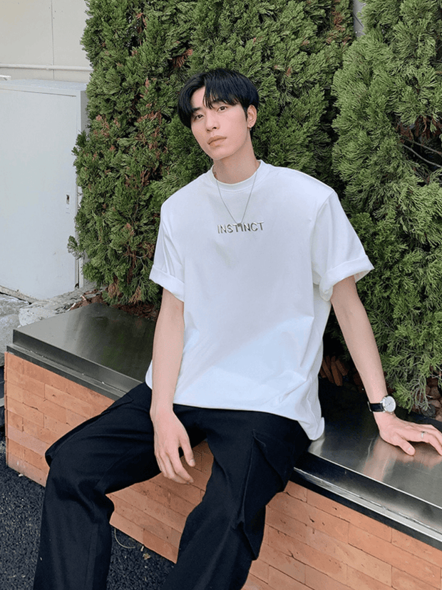 Relaxed Fit Half-Sleeve  T-Shirt