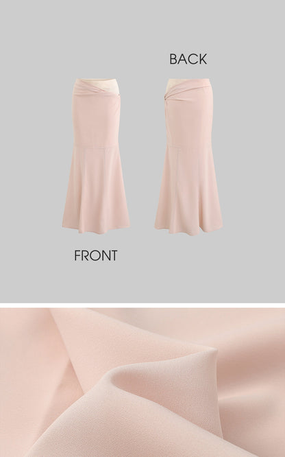 Pink Long-Sleeve Top & Mermaid Skirt Set