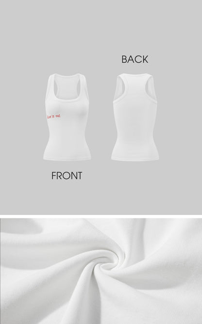 Red Letter Print Tank Top