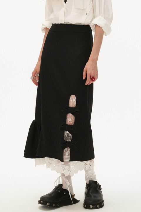 Premium Bow Lace Skirt - My Store