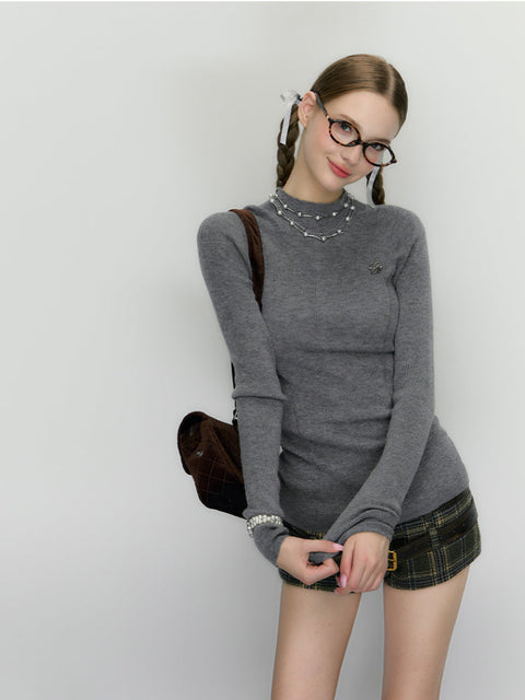 Turtleneck Warm Base Layer Knit Top