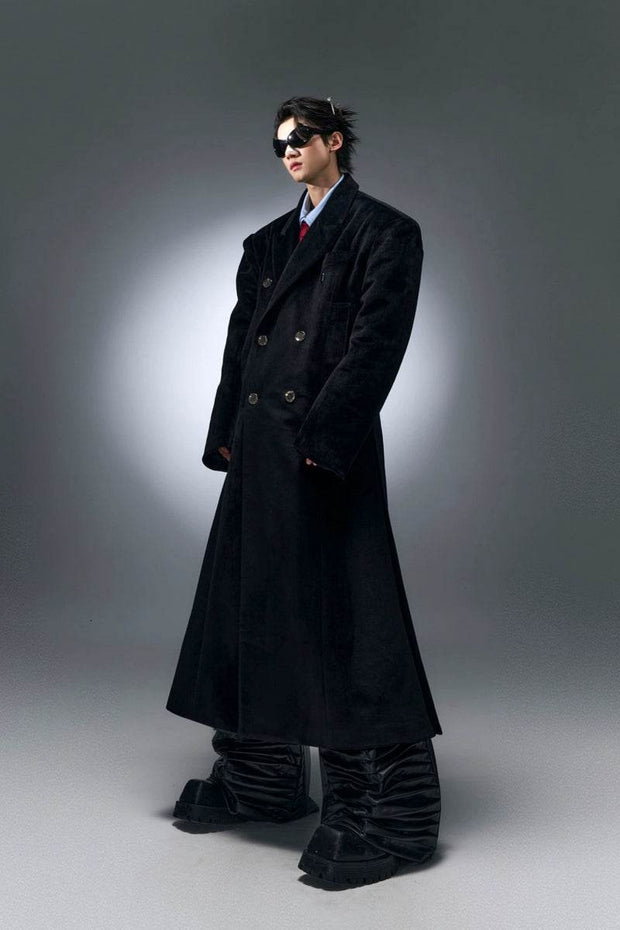 Double-Breasted Wool Blend Overcoat - My Store