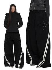 Star Patch Wide Casual Pants (2color) - My Store