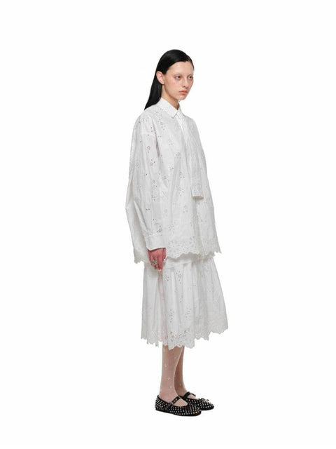 1Jinn Studio White Lace Jacquard Shirt - My Store