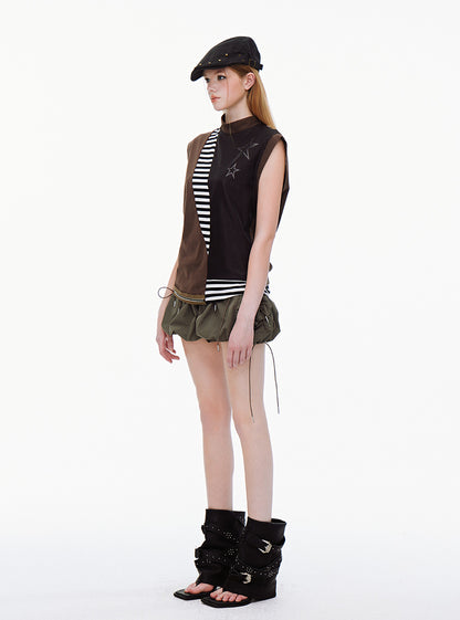High Waist Pocket String Shorts