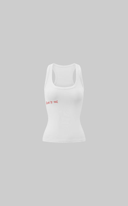 Red Letter Print Tank Top