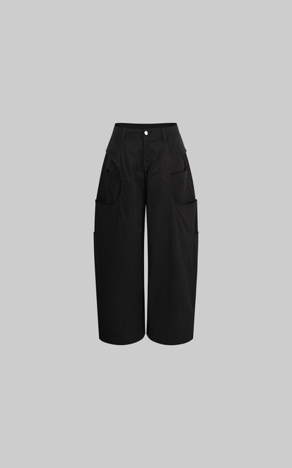 Minimalist Structured Wide-leg Trousers