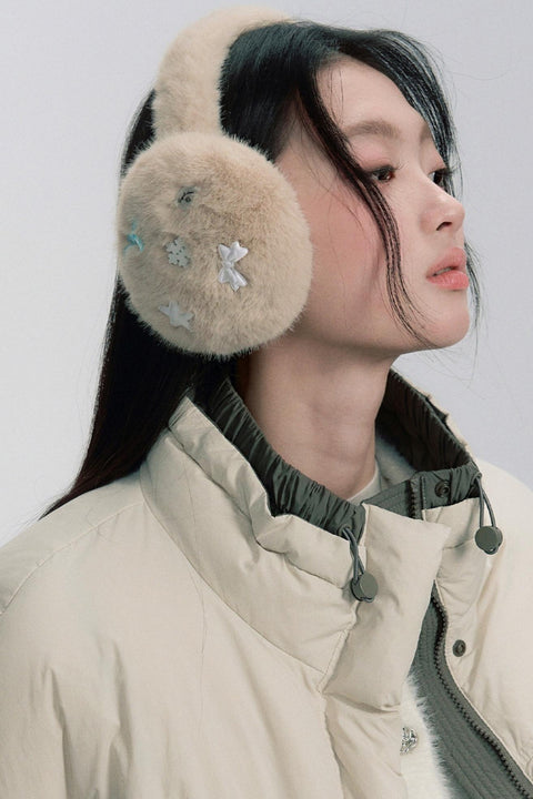 Button Detail Warm Earmuffs