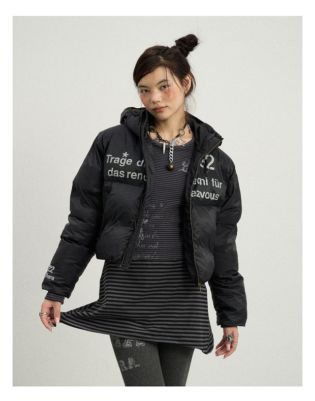 Black & White Cotton Padded Jacket (2color)