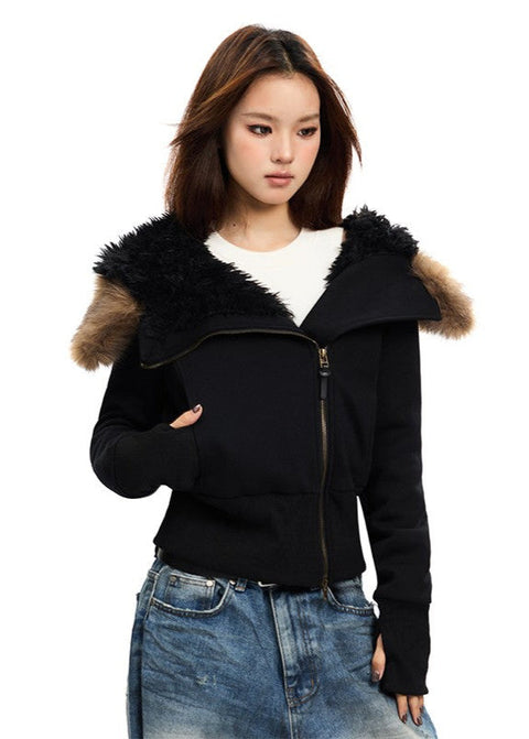 Fur Cotton Hood Jacket