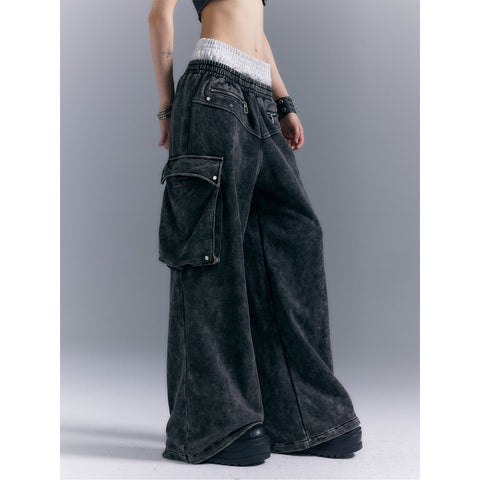 Black Fade Wash Pants