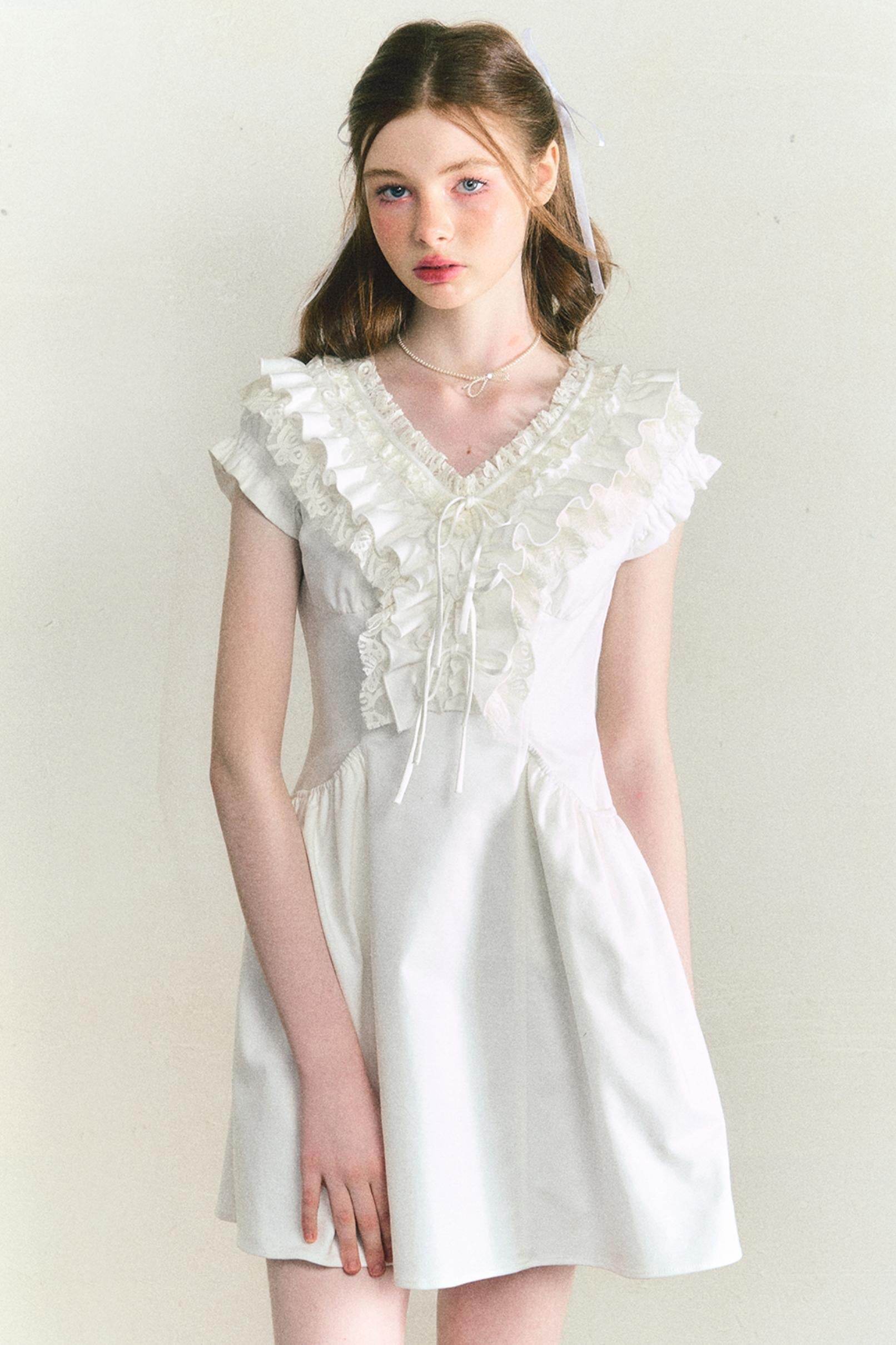 Afternoon Pearl Lace Dress - My Store