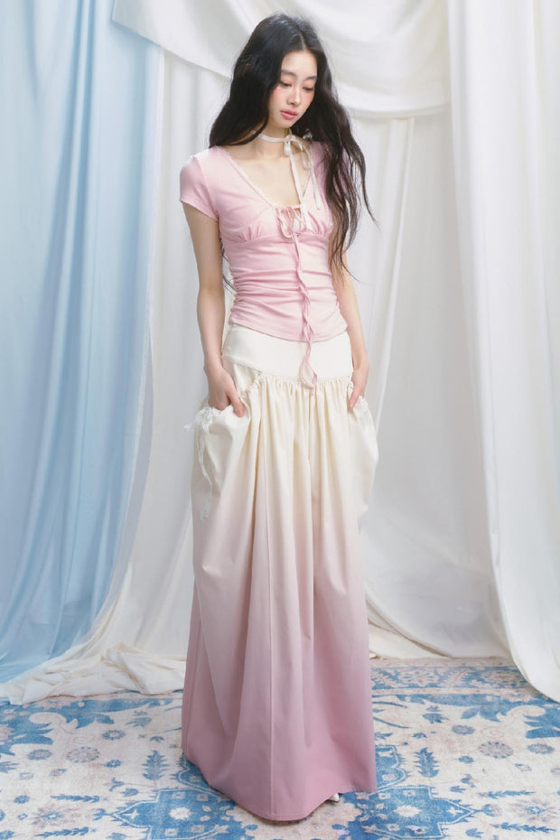 Gradient Long Skirt