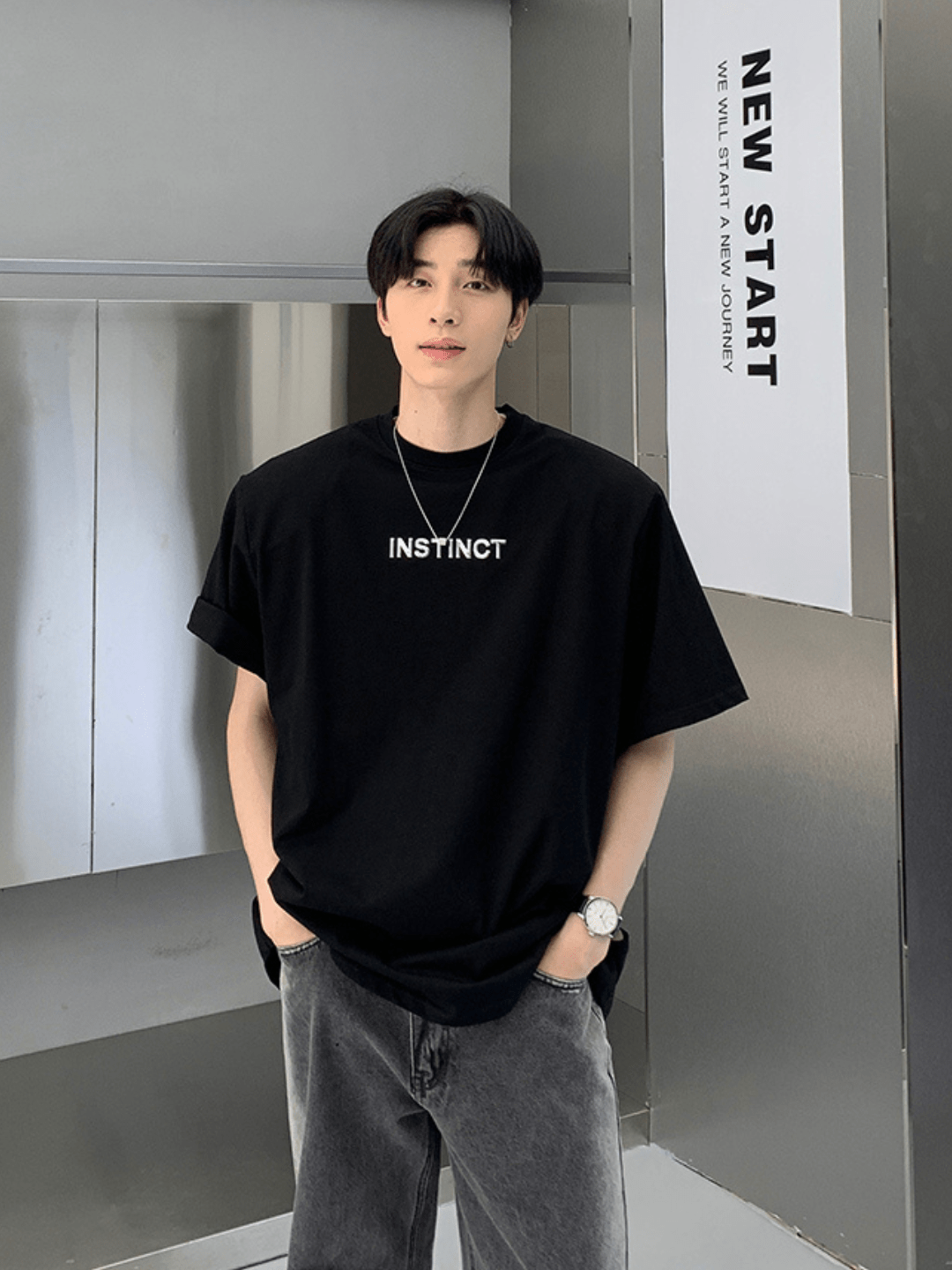 リラックスフィット ハーフスリーブTシャツ