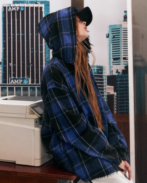 Oversized Plaid Jacket