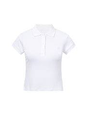 White Short-Sleeved Polo Shirt