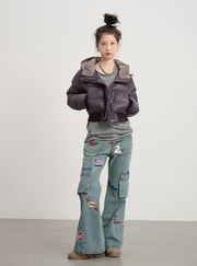 OM Short Cotton Padded Jacket (2color)