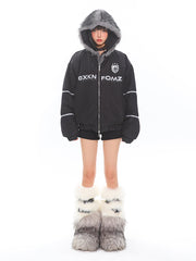 Hooded Fur Cotton Jacket