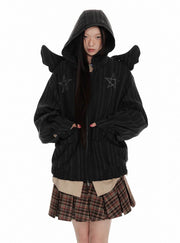 Wings Stripe Hooded Jacket - My Store