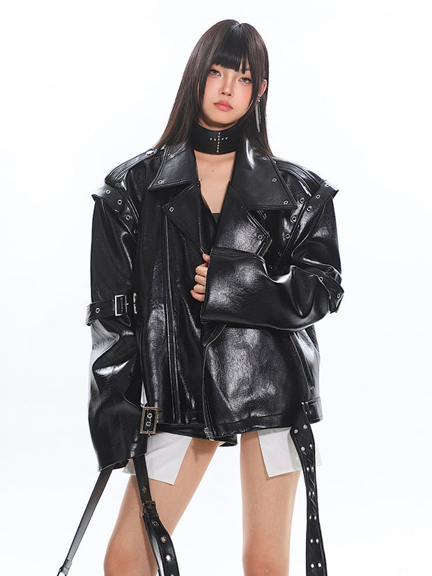 Deconstructed Leather Jacket