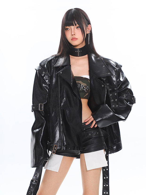 Deconstructed Leather Jacket