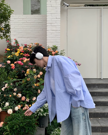ルーズストライプシャツ