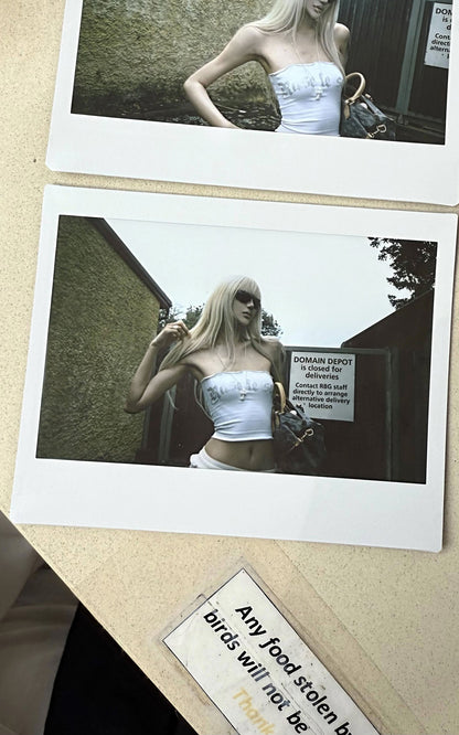 Rhinestone Logo Tube Top
