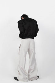 Pleated Straight Trousers - My Store