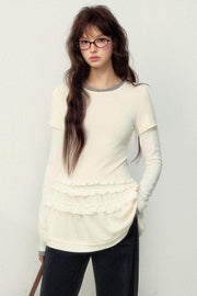 Two-Layer Lace T-Shirt - My Store