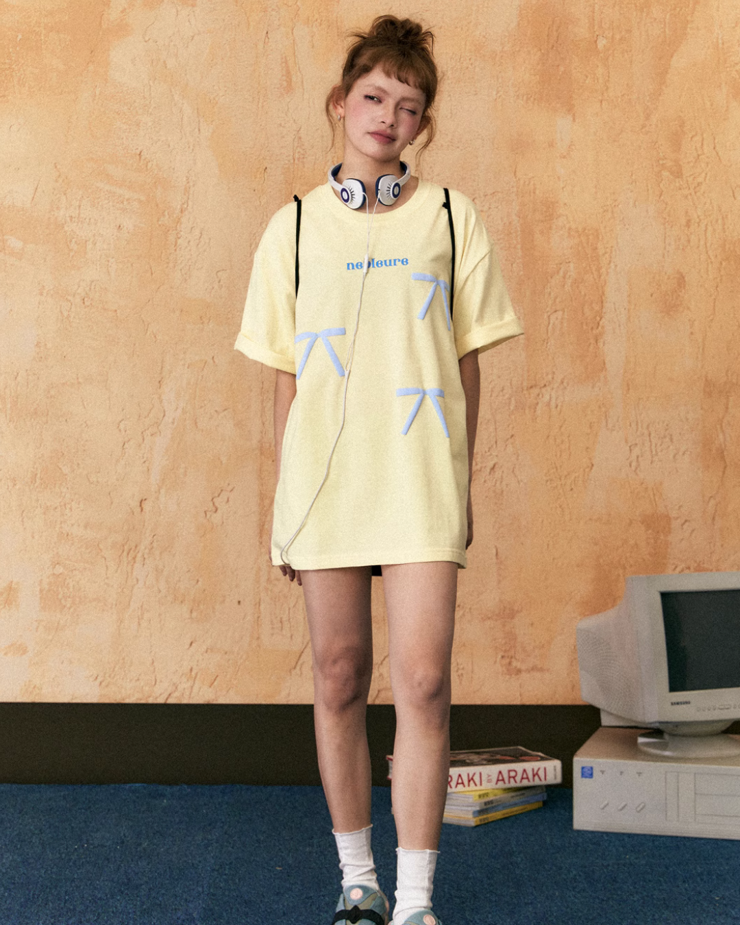 リボン半袖Tシャツ