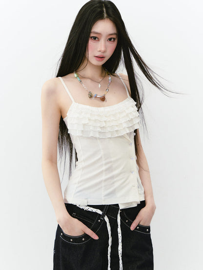 Layered Ruffle Accent Top