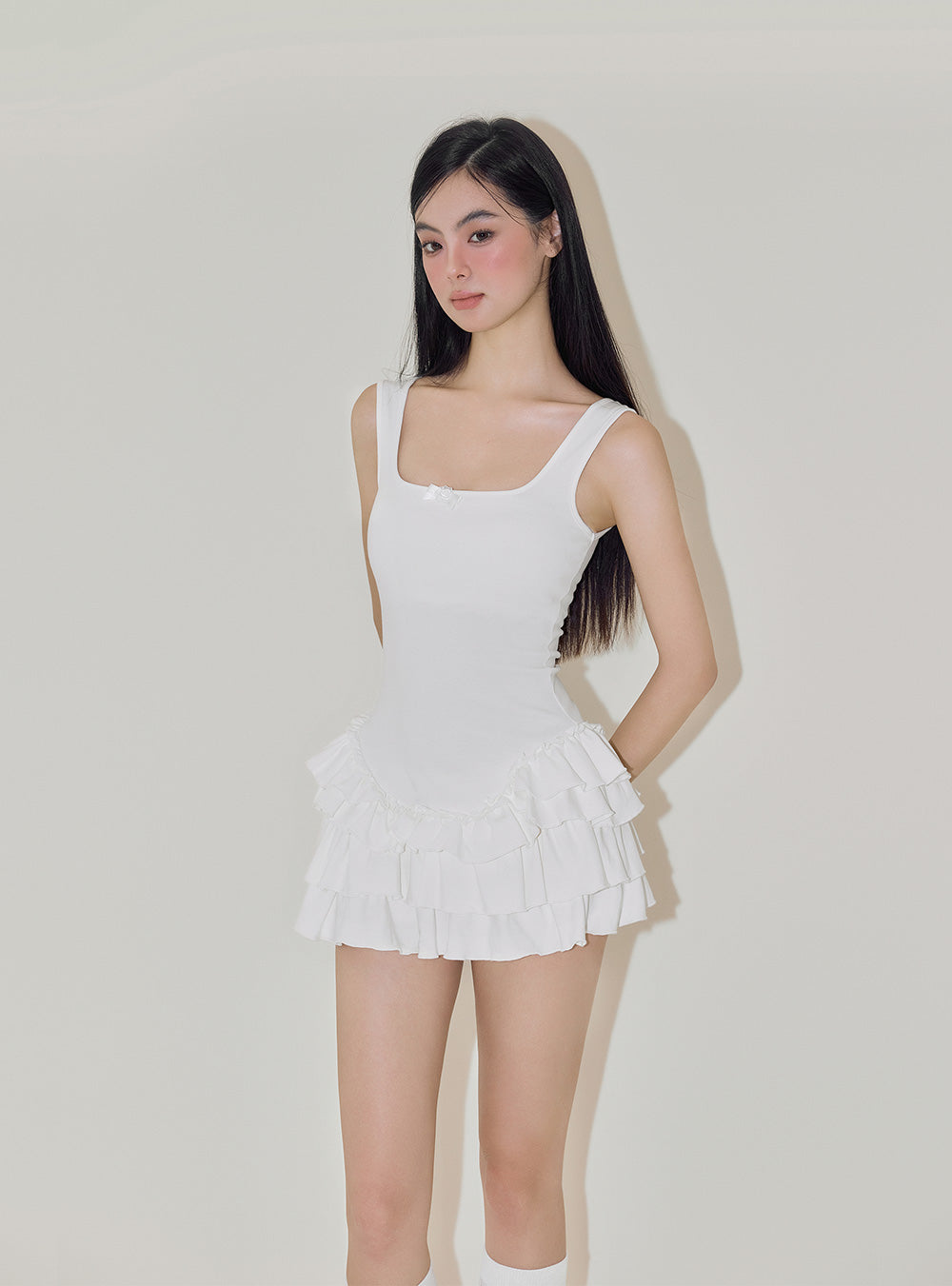 Balletcore Square Neck Dress