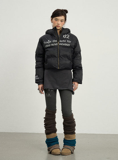 Black & White Cotton Padded Jacket (2color)
