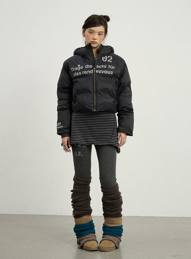Black & White Cotton Padded Jacket (2color)