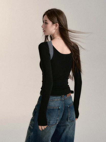 Via Pitti Knit Blouse Top - My Store