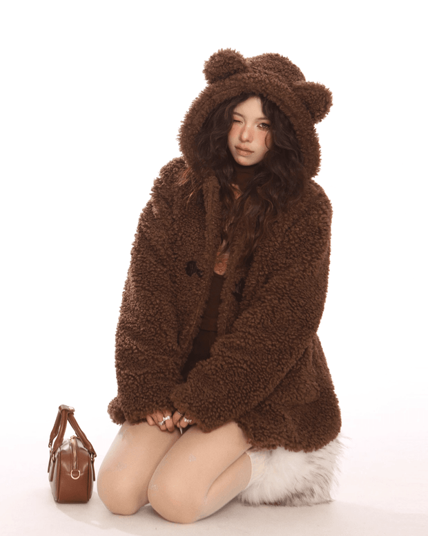 Bear Hooded Ears Jacket - My Store