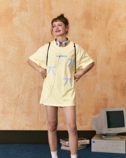 リボン半袖Tシャツ