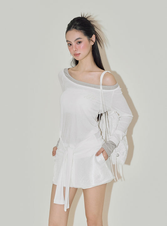 Lyocell Tencent Off-Shoulder Base Top