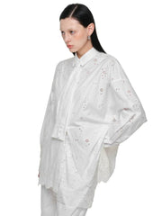 1Jinn Studio White Lace Jacquard Shirt - My Store