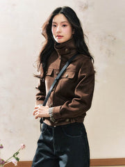 Brown Suede Jacket - My Store