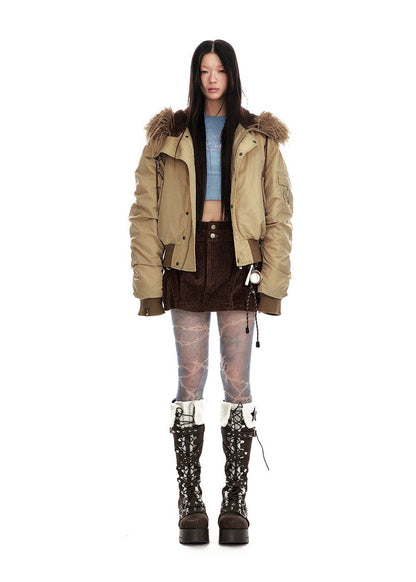 Aviator Fur Collar Jacket - My Store