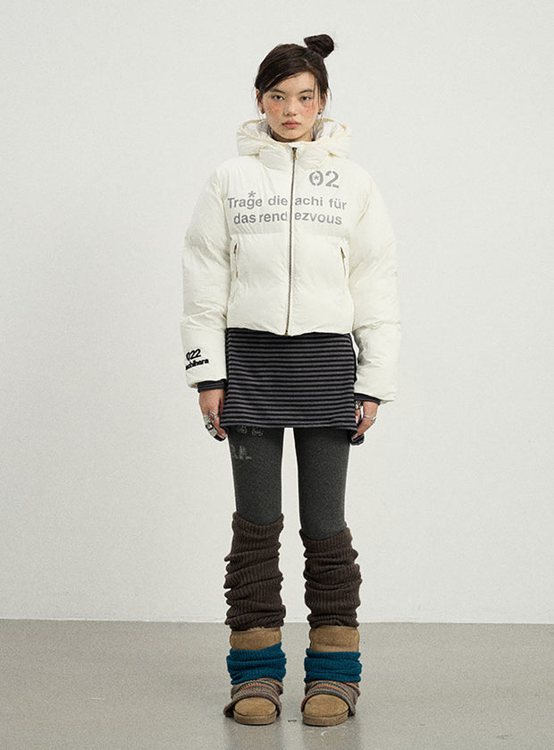 Black & White Cotton Padded Jacket (2color)