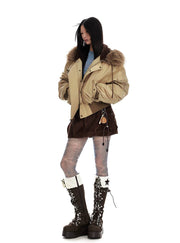 Aviator Fur Collar Jacket - My Store