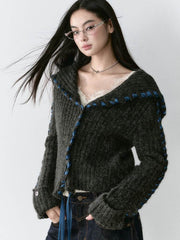 Via Pitti Alpaca Blend Knit Cardigan - My Store