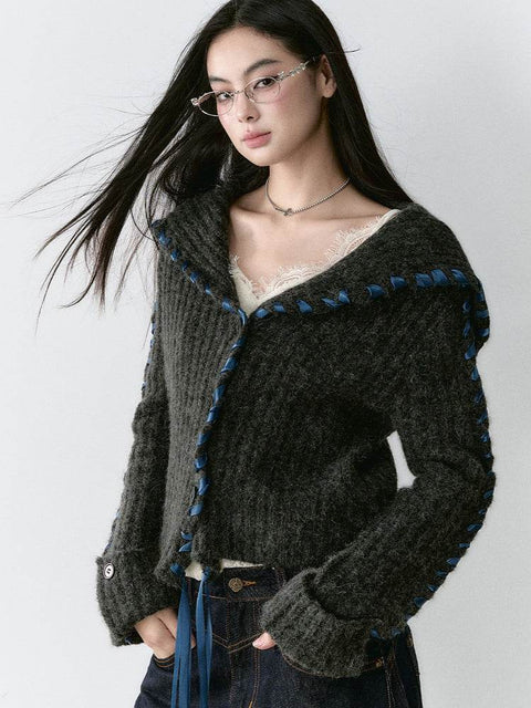 Via Pitti Alpaca Blend Knit Cardigan - My Store