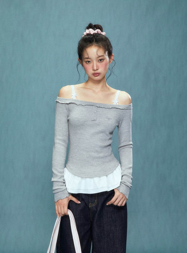 Weekend Hub Layered Long Sleeve Top - My Store