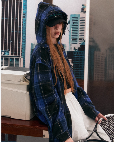 Oversized Plaid Jacket